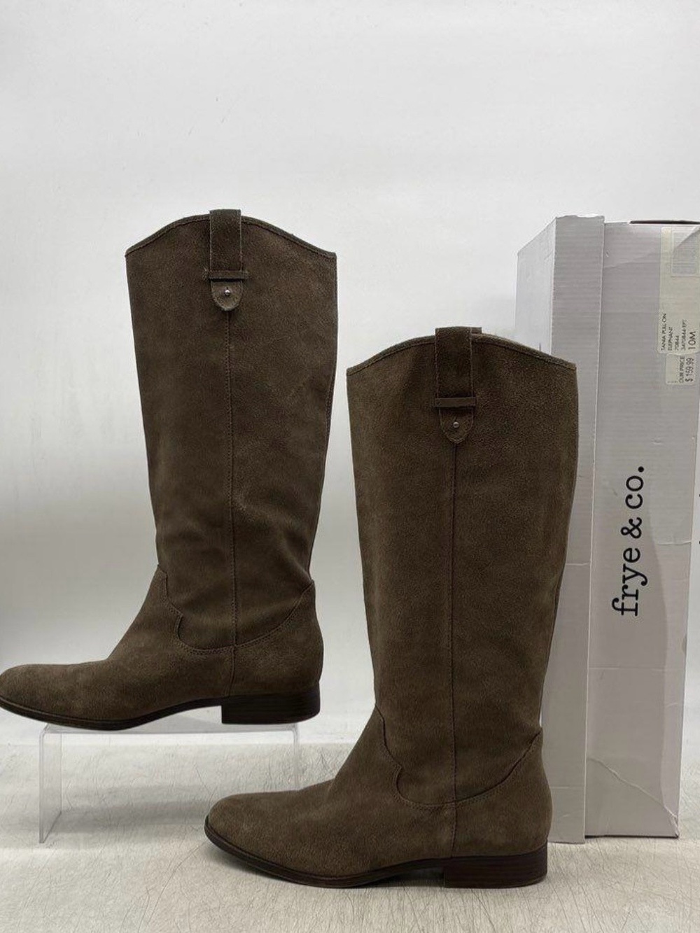 Frye & Co Olive Brown Suede Knee High Tania Boots